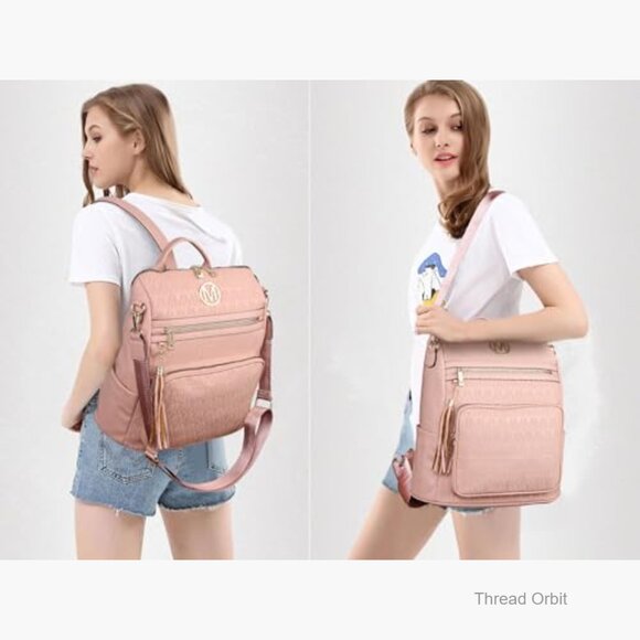 Large Convertible Backpack Purse with Wristlet, 15.6\
